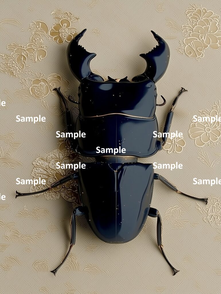 スマトラオオヒラタクワガタ、クワガタ、ヒラタクワガタ、彫刻、装飾品、昆虫、甲虫、光沢、和風の背景、和風、