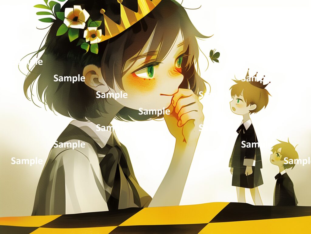 絵本の登場人物、少女、少年たち、不思議な世界、異空間、夢の中、